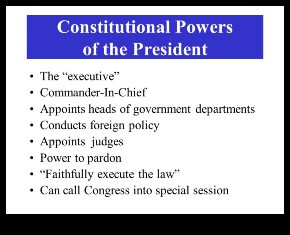 which powers does the constitution grant the president quizlet