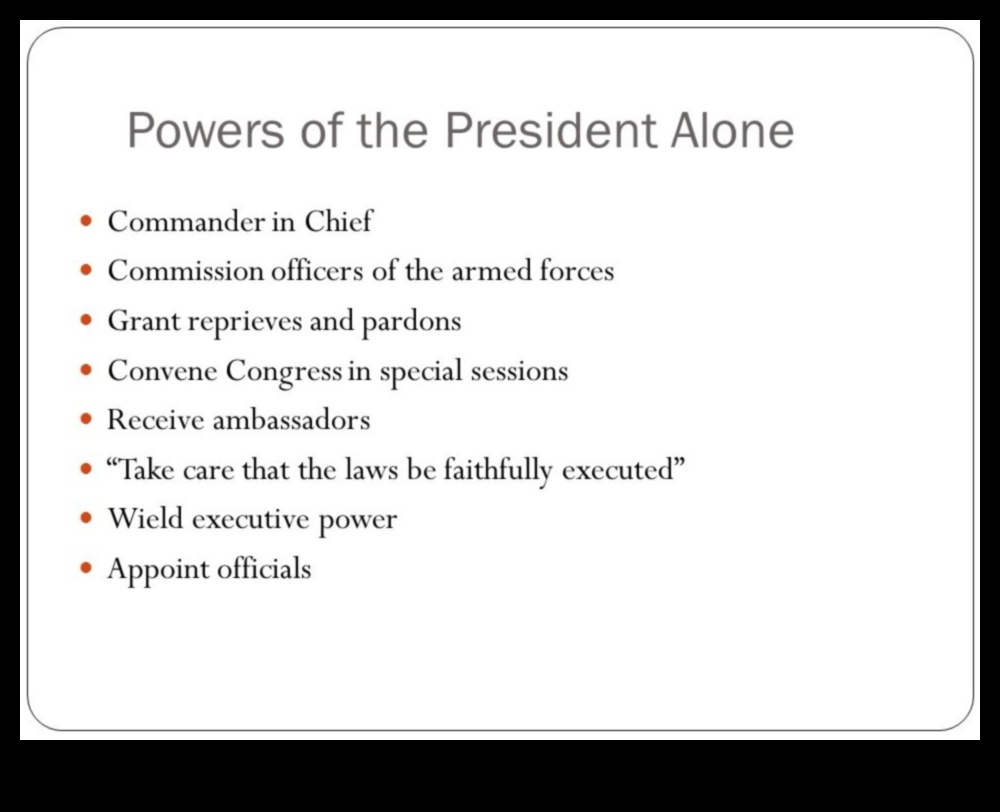 which powers does the constitution grant the president quizlet